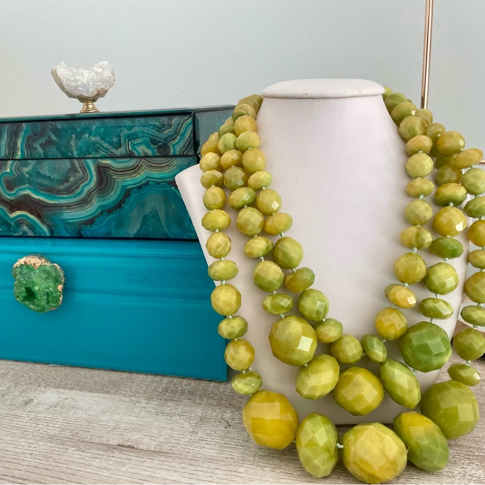 Kate Spade Chartreuse Beaded Necklace